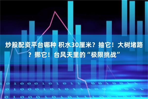 炒股配资平台哪种 积水30厘米？抽它！大树堵路？挪它！台风天里的“极限挑战”