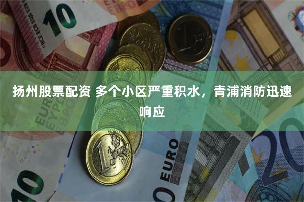 扬州股票配资 多个小区严重积水，青浦消防迅速响应