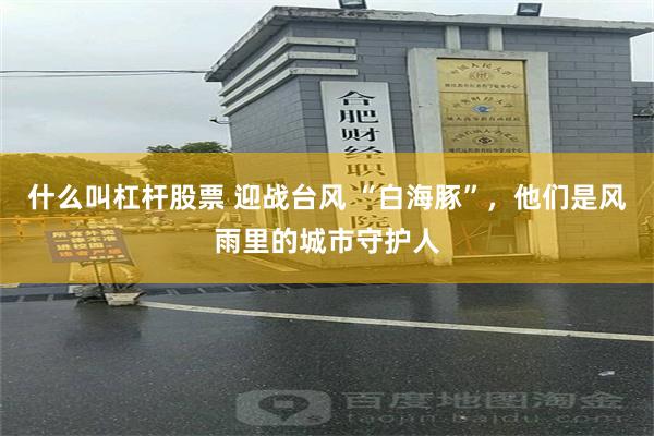 什么叫杠杆股票 迎战台风 “白海豚”，他们是风雨里的城市守护人