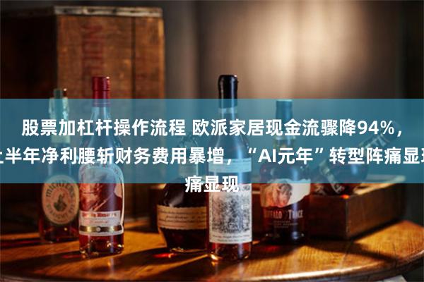 股票加杠杆操作流程 欧派家居现金流骤降94%，上半年净利腰斩财务费用暴增，“AI元年”转型阵痛显现