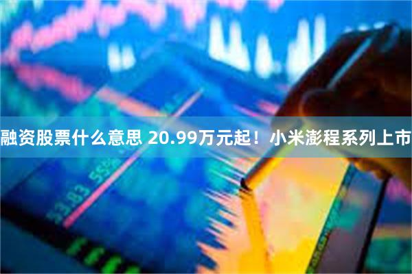 融资股票什么意思 20.99万元起！小米澎程系列上市